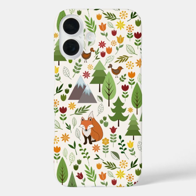 Coques Case-Mate iPhone Illustrations de style scandinave sur motif crème (Verso)