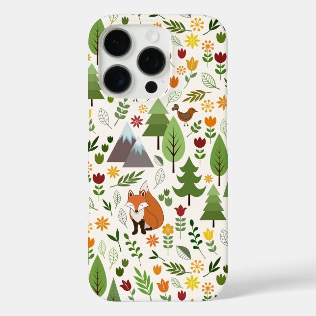 Coques Case-Mate iPhone Illustrations de style scandinave sur motif crème (Verso)
