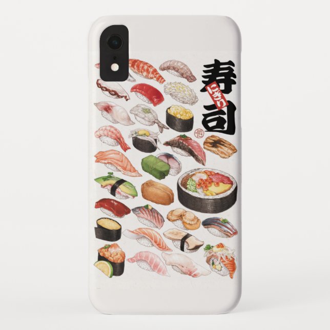 Coques Case-Mate iPhone Ilustracion de comida japonesa de sushi (Dos)