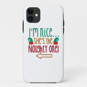 Case-Mate iPhone Case Im Nice Shes Naughty Elf Casquette