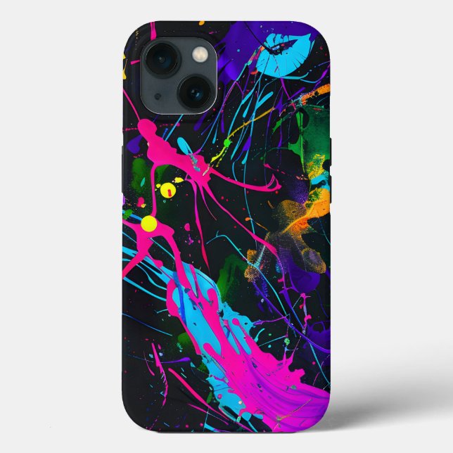 Coques Case-Mate iPhone Image Abstraite de peinture artistique (Verso)