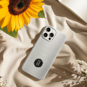 Coque Case-Mate iPhone Image argentique métallique en aluminium brossé