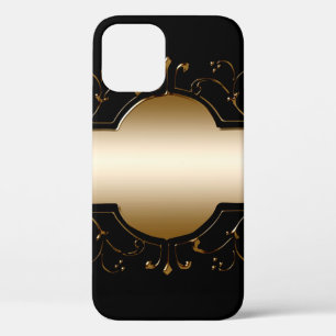 Case-Mate iPhone Case image Arrière - plan cadre or noir