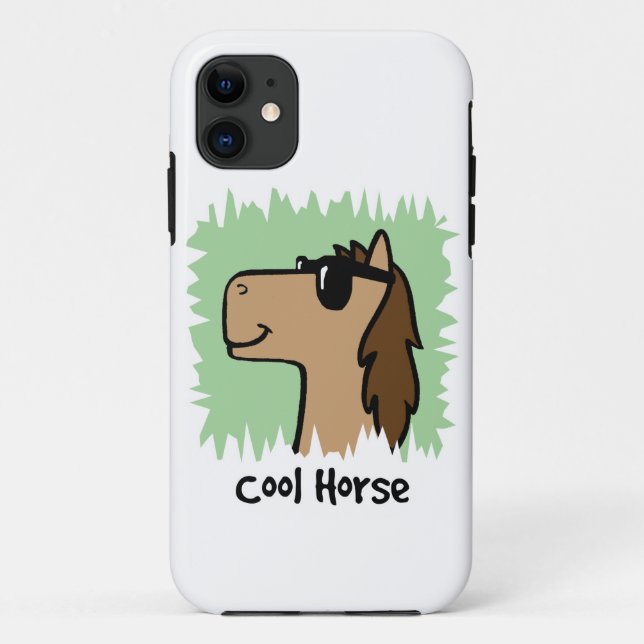 Coques Case-Mate iPhone Image de dessin animé d'un cheval cool portant des (Dos)