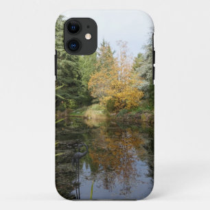 Coque Case-Mate iPhone Image de scène de jardin relaxante, beaux arbres..
