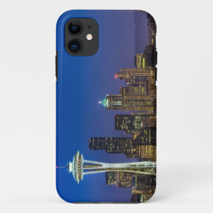 Coques Pour iPhone Image d'horizon de Seattle en quelques heures de