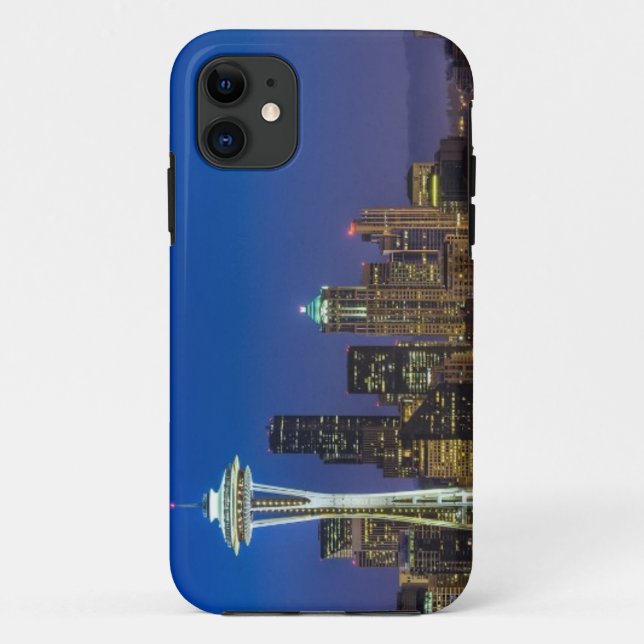 Coques Case-Mate iPhone Image d'horizon de Seattle en quelques heures de (Dos)
