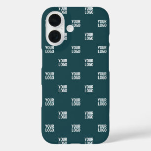 Coque Pour iPhone 16 Image, motif ou logo répétitif Vert bleu foncé