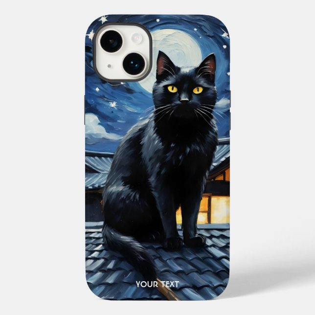Coques Case-Mate iPhone Imaginaire Belle étoile de nuit Chat (Verso)