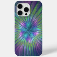 Imaginaire brillant coloré Fleur Abstrait Fractal 
