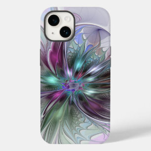 Coque Case-Mate iPhone Imaginaire coloré Abstrait Fleur fractale moderne