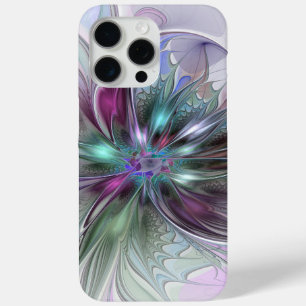 Coque Case-Mate iPhone Imaginaire coloré Abstrait Fleur fractale moderne