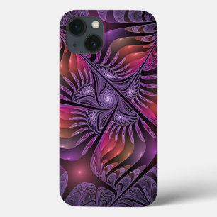 Etui iPhone Case-Mate Imaginaire coloré Abstrait Trippy Violet Fractal