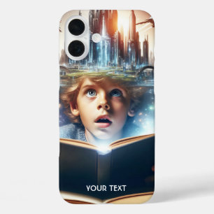 Coque Pour iPhone 16 Plus Imaginaire Cute Boy City Book