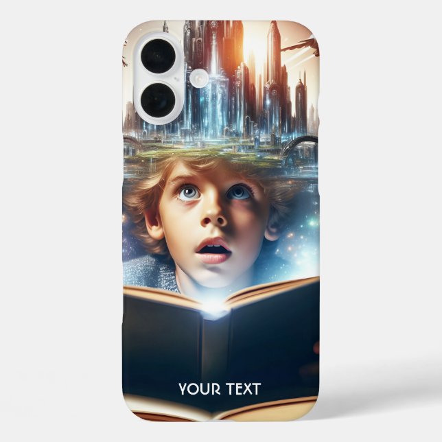 Coques Case-Mate iPhone Imaginaire Cute Boy City Book (Verso)