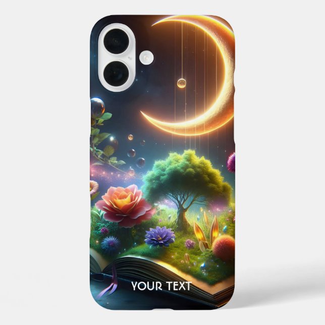 Coques Case-Mate iPhone Imaginaire Cute Moon Garden Book (Verso)