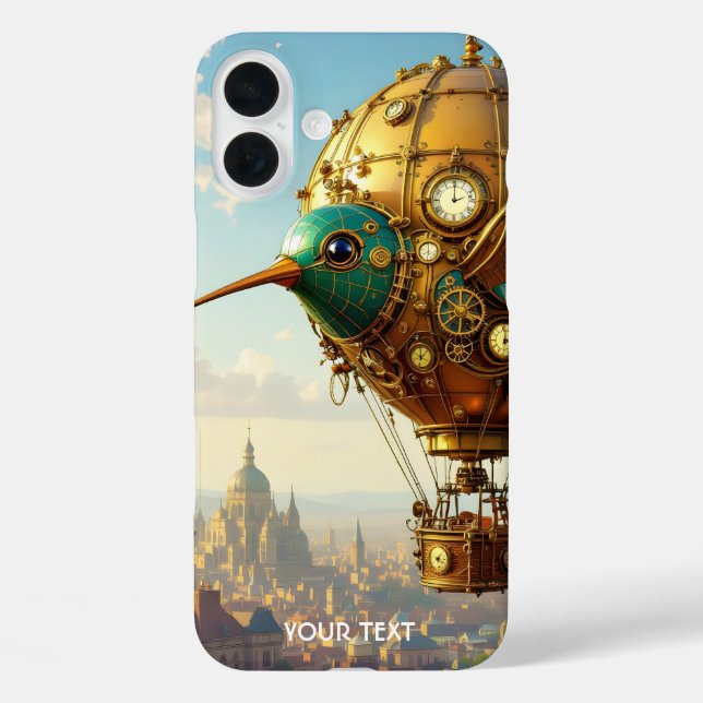 Coques Case-Mate iPhone Imaginaire Cute Steampunk Bird Sky (Verso)