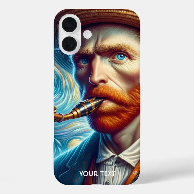 Coques Case-Mate iPhone Imaginaire Cute Van Gogh Saxophone (Verso)