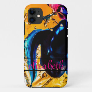 Coque Case-Mate iPhone Imaginaire d'art Abstrait jaune Peinture gel motif