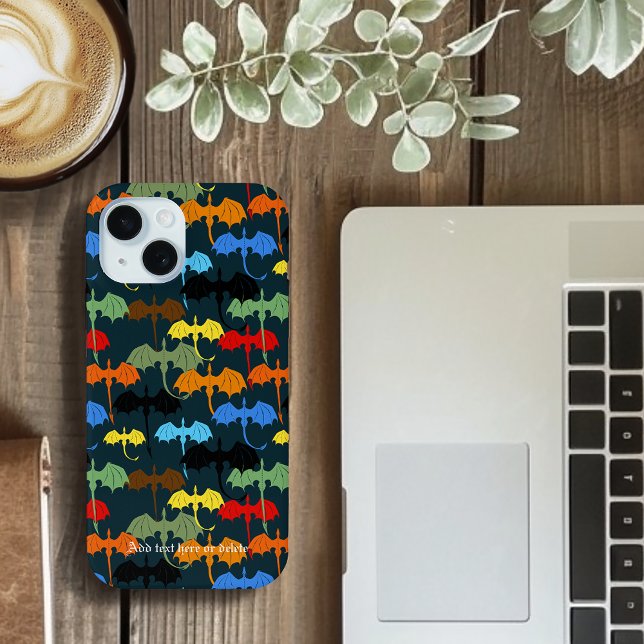 Coques Case-Mate iPhone Imaginaire de vol de l'aile Dragon Blue (Créateur téléchargé)