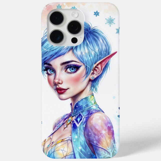 Coques Case-Mate iPhone Imaginaire elfe de glace hiver magie snowflake art (Verso)