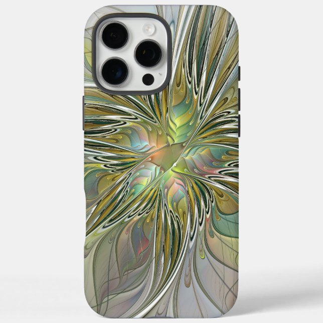 Coques Case-Mate iPhone Imaginaire Floral Fleur Art Fractal Moderne Avec O (Verso)