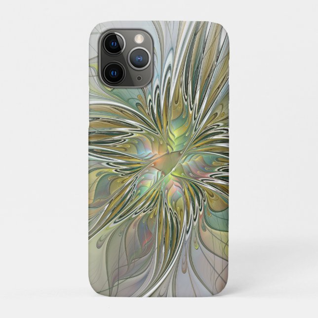 Coques Case-Mate iPhone Imaginaire Floral Fleur Art Fractal Moderne Avec O (Dos)