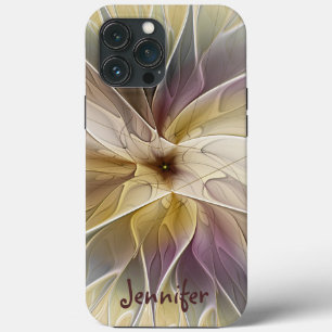 Case-Mate iPhone Case Imaginaire Floral Gold Eggplant Nom de l'art Abstr