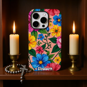 Coque iPhone 16 Pro Imaginaire floral : Un jardin de fleurs