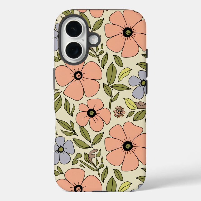 Coques Case-Mate iPhone Imaginaire floral vintage (Verso)