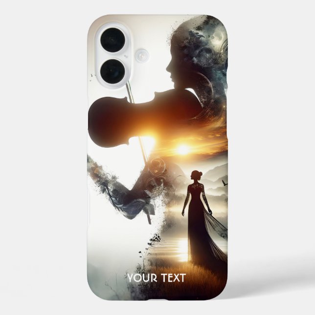 Coques Case-Mate iPhone Imaginaire jolie violon fille soleil (Verso)