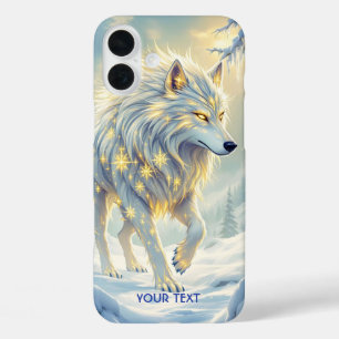 Coque Pour iPhone 16 Plus Imaginaire mignon loup blanc hiver