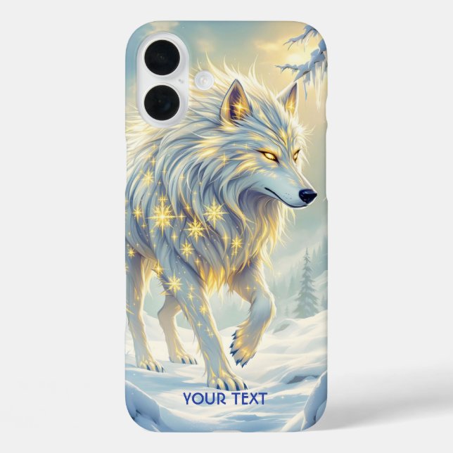 Coques Case-Mate iPhone Imaginaire mignon loup blanc hiver (Verso)
