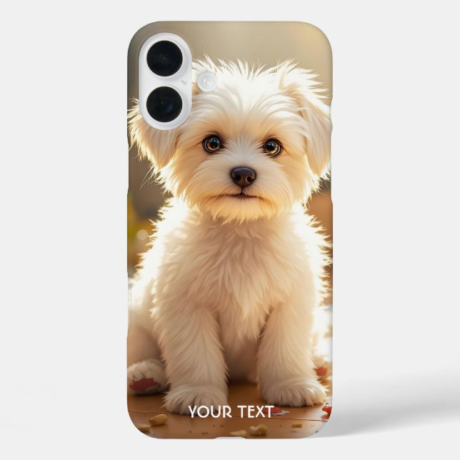 Coques Case-Mate iPhone Imaginaire mignon maltais joyeux chiot maltais (Verso)
