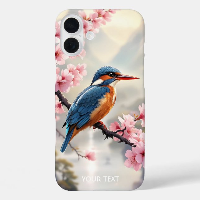 Coques Case-Mate iPhone Imaginaire mignon Sakura Bleu d'oiseau (Verso)