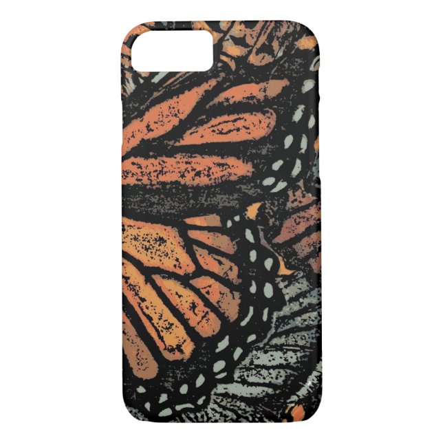 Coques Case-Mate iPhone Imaginaire papillon orange art abstrait (Dos)