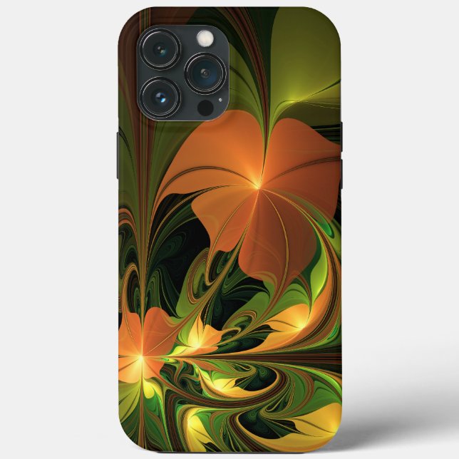Coques Case-Mate iPhone Imaginaire Plante Abstrait rouille verte Brown fra (Verso)