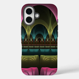 Coque Pour iPhone 16 Imaginaire spécial Motif Abstrait coloré Fractal