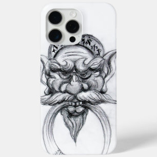 Coque iPhone 15 Pro Max IMAGINAIRE TAROT/ANTIQUE MASQUE GROTESQUE Noir Bla