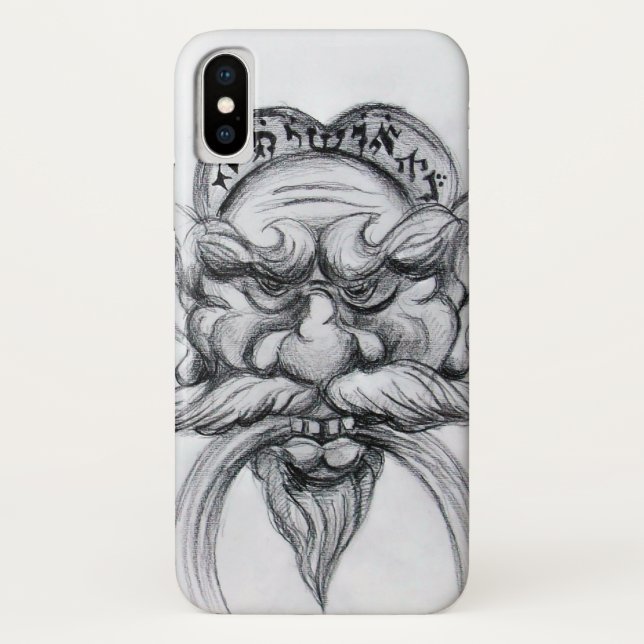Coques Case-Mate iPhone IMAGINAIRE TAROT/ANTIQUE MASQUE GROTESQUE Noir Bla (Dos)