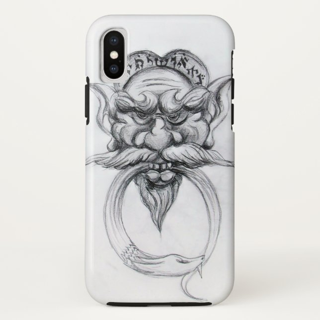 Coques Case-Mate iPhone IMAGINAIRE TAROT/ANTIQUE MASQUE GROTESQUE Noir Bla (Dos)