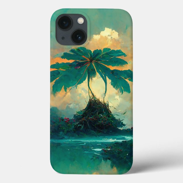 Coques Case-Mate iPhone Imaginaire tropical Mer & Palmiers (Verso)