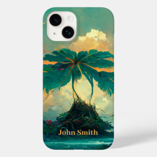 Coque Case-Mate iPhone Imaginaire tropical Mer & Palmiers Monogramme