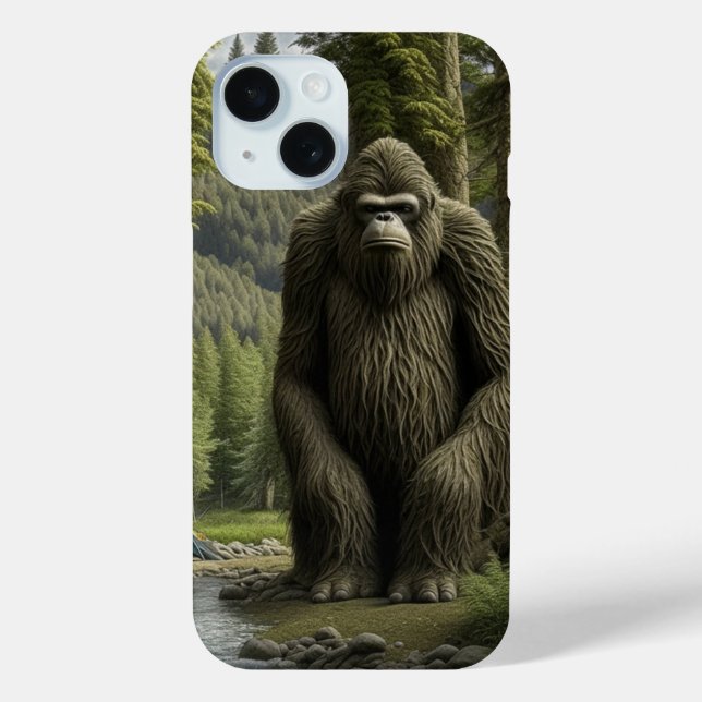 Coques Case-Mate iPhone Immense Bigfoot assis dans les Bois (Verso)