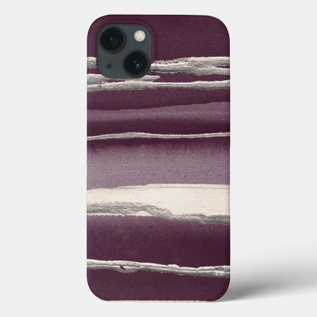 Coques Case-Mate iPhone Impression Abstraite violet Rose argent (Verso)