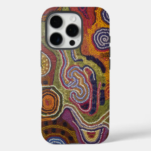 Coque iPhone 16 Pro Impression artistique autochtone captivante