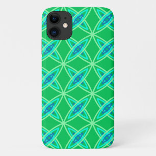 Coque iPhone 11 Impression atomique moderne du milieu du siècle - 