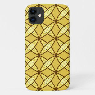 Coque iPhone 11 Impression atomique moderne du milieu du siècle -