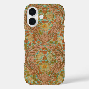 Coque Pour iPhone 16 Impression botanique victorienne de rose et feuill