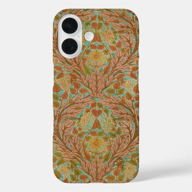 Coques Case-Mate iPhone Impression botanique victorienne de rose et feuill (Verso)